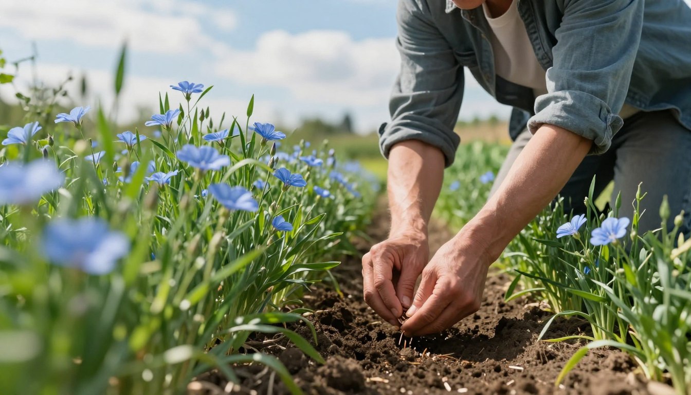 len uprawa w ogrodzie